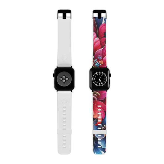 Floral Watch Band for Apple Watch | Vibrant Design, Women’s Accessory, Gift Idea for Her, Fitness Tracker Bracelet, Spring Style