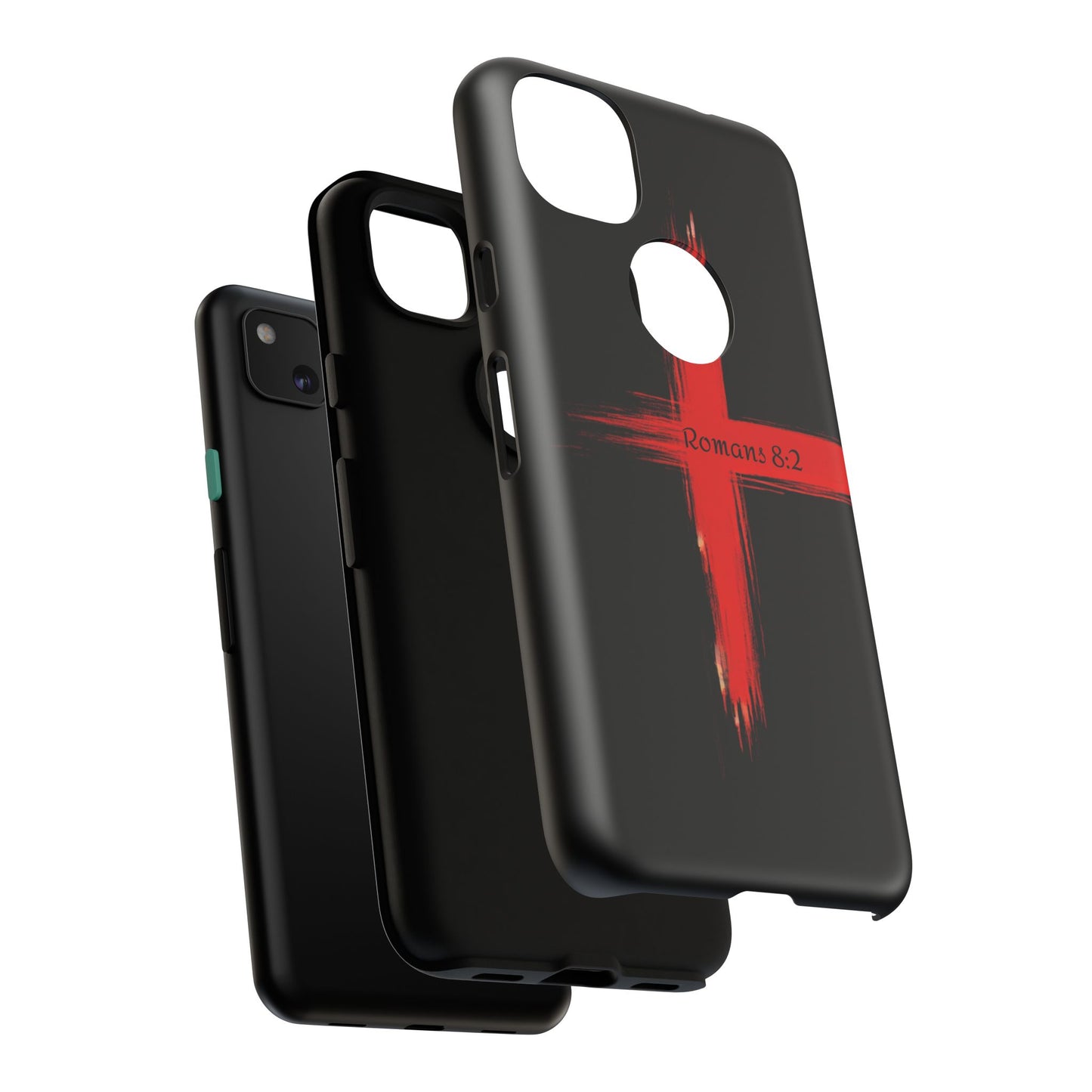 Christianity-Inspired Tough Phone Case, Gift for Brother or Sister, Stylish Religious Phone Cover, Cross Design, Romans 8:2, Unique [...]