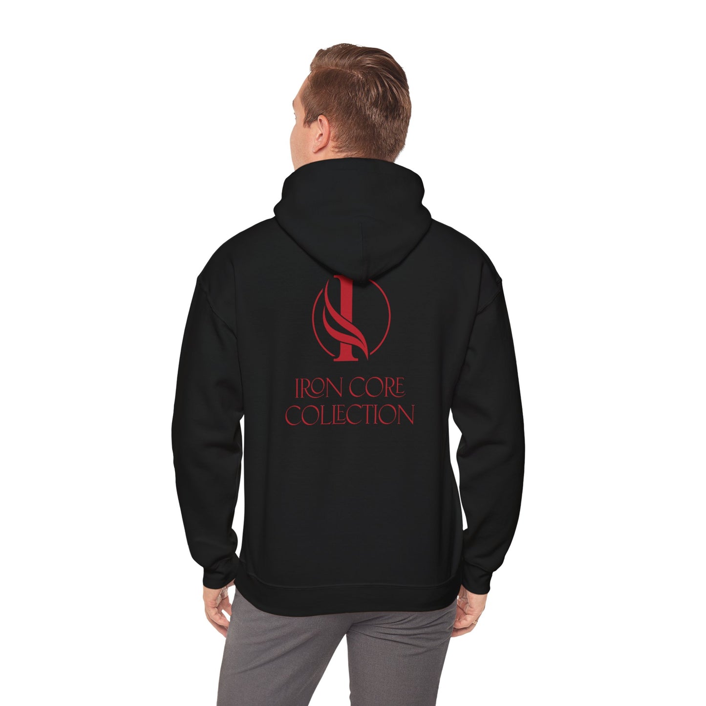 Unisex Heavy Blend Hoodie - Iron Core Collection with Red Cross Design