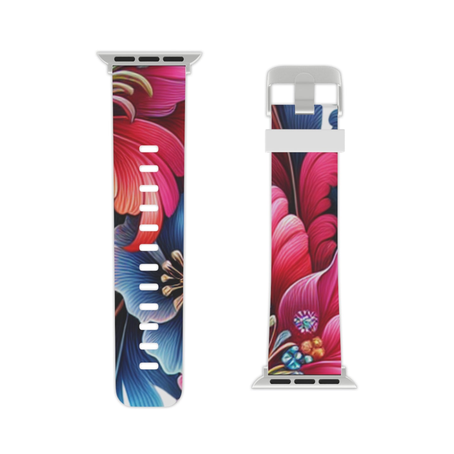 Floral Watch Band for Apple Watch | Vibrant Design, Women’s Accessory, Gift Idea for Her, Fitness Tracker Bracelet, Spring Style