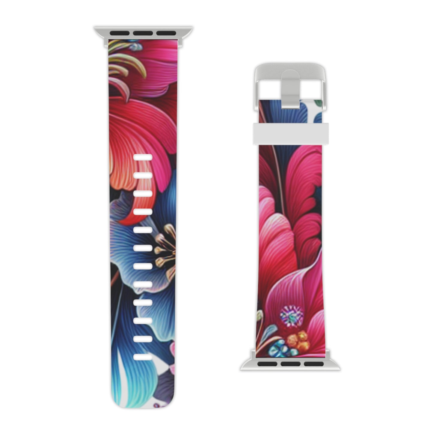 Floral Watch Band for Apple Watch | Vibrant Design, Women’s Accessory, Gift Idea for Her, Fitness Tracker Bracelet, Spring Style