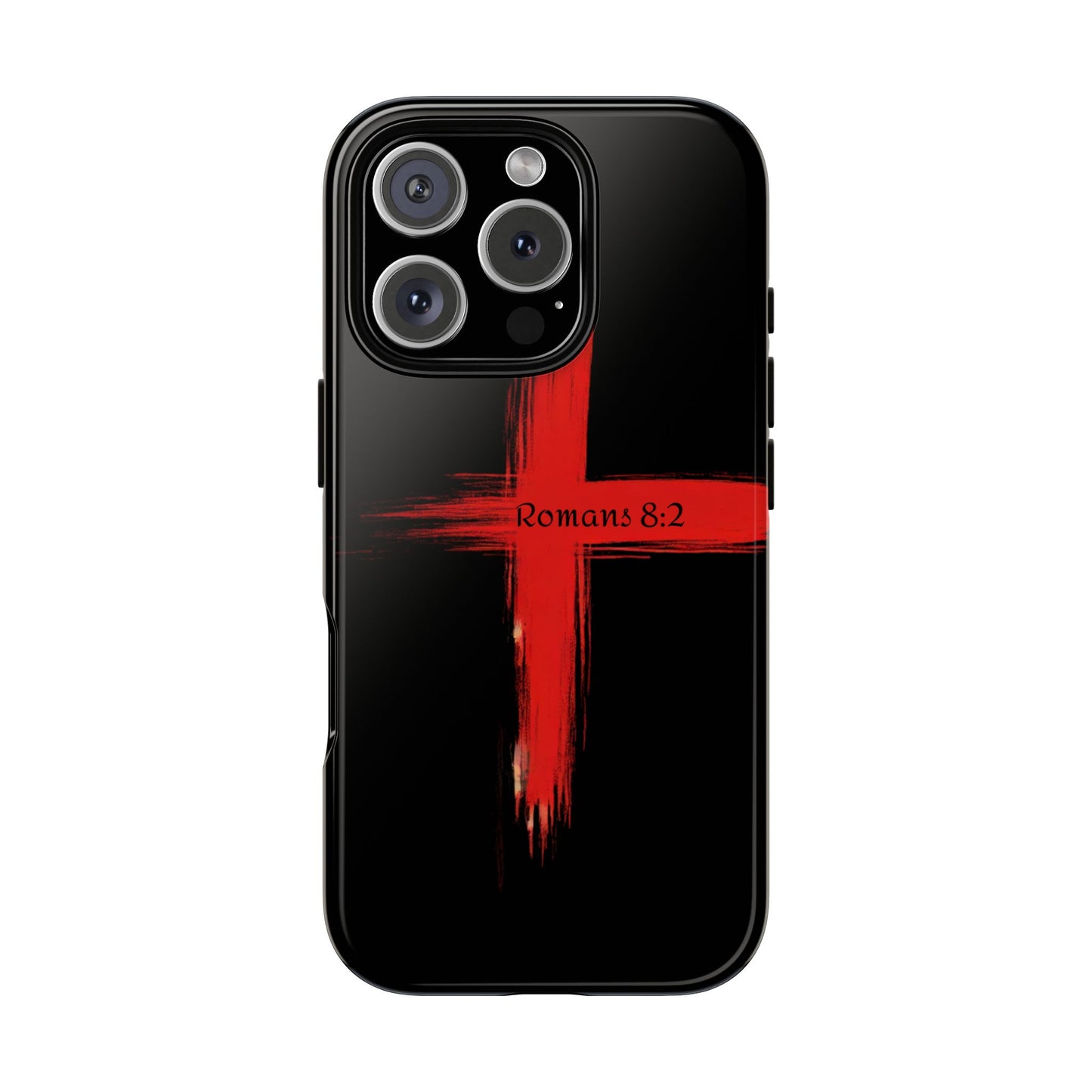 Christianity-Inspired Tough Phone Case, Gift for Brother or Sister, Stylish Religious Phone Cover, Cross Design, Romans 8:2, Unique [...]