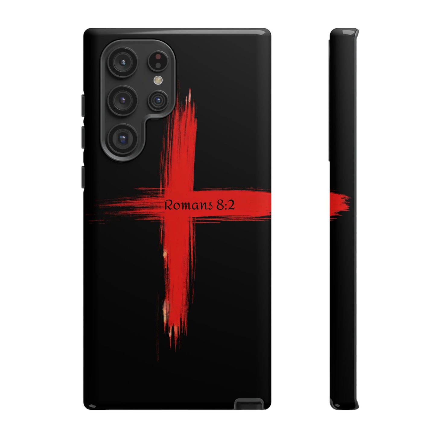 Christianity-Inspired Tough Phone Case, Gift for Brother or Sister, Stylish Religious Phone Cover, Cross Design, Romans 8:2, Unique [...]