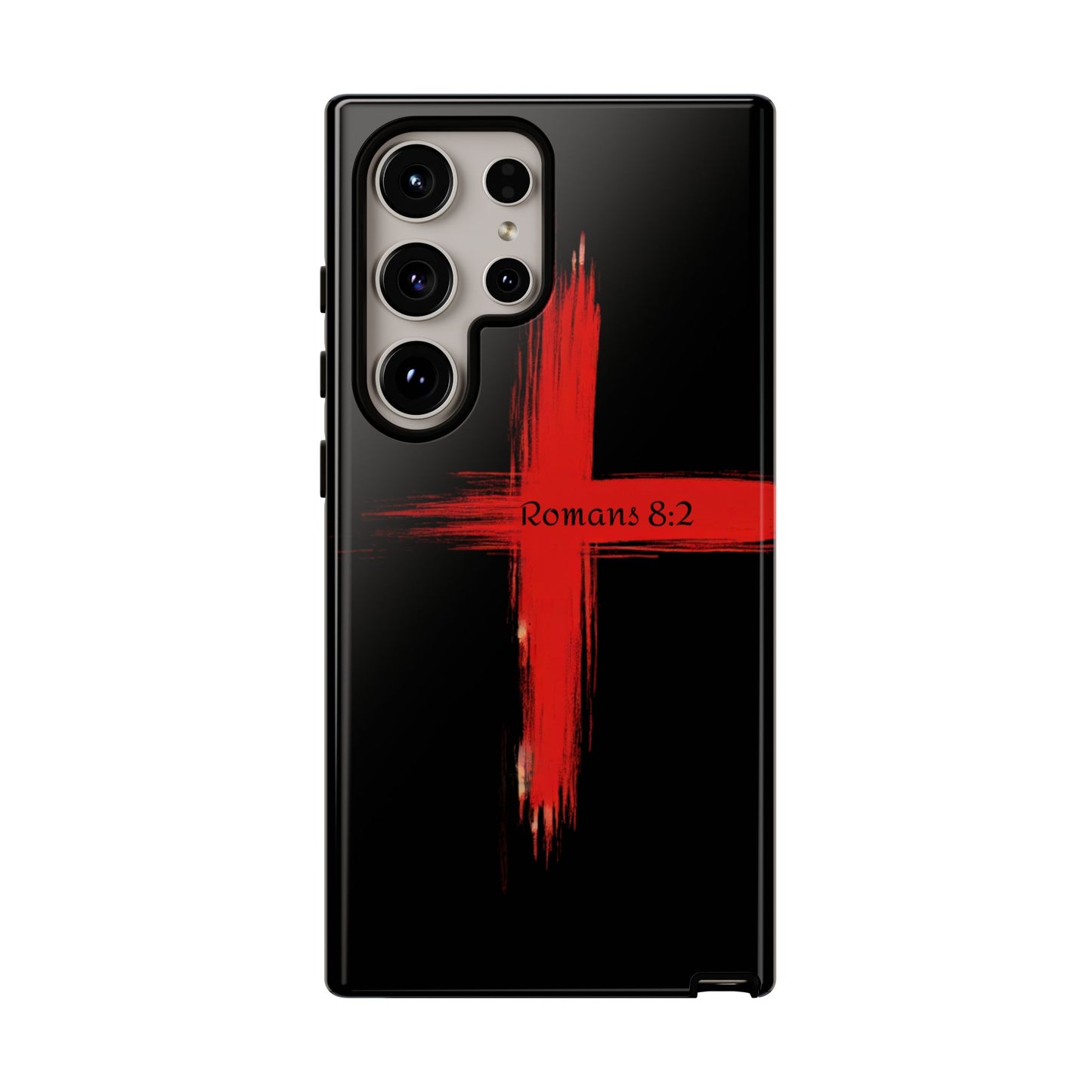 Christianity-Inspired Tough Phone Case, Gift for Brother or Sister, Stylish Religious Phone Cover, Cross Design, Romans 8:2, Unique [...]