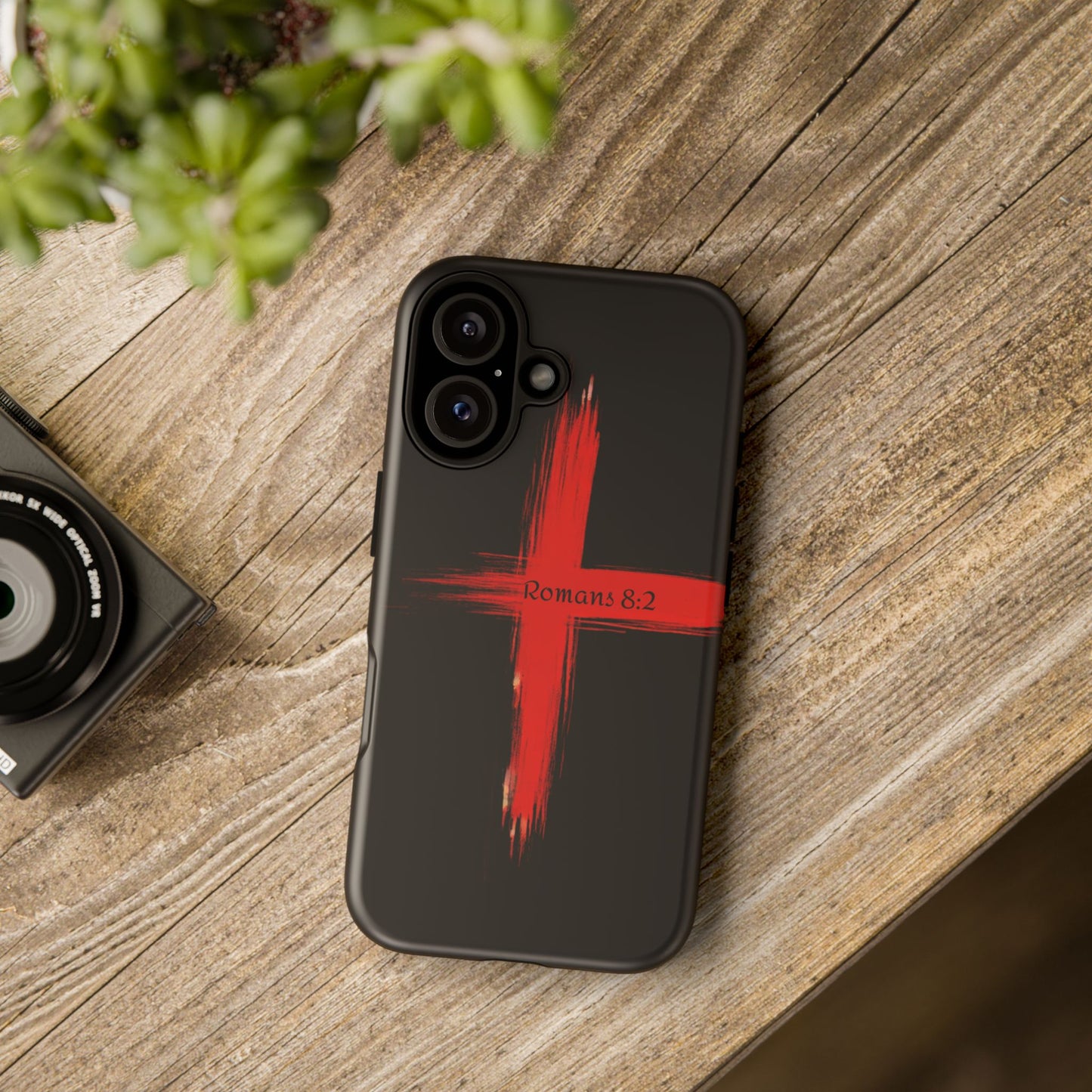 Christianity-Inspired Tough Phone Case, Gift for Brother or Sister, Stylish Religious Phone Cover, Cross Design, Romans 8:2, Unique [...]