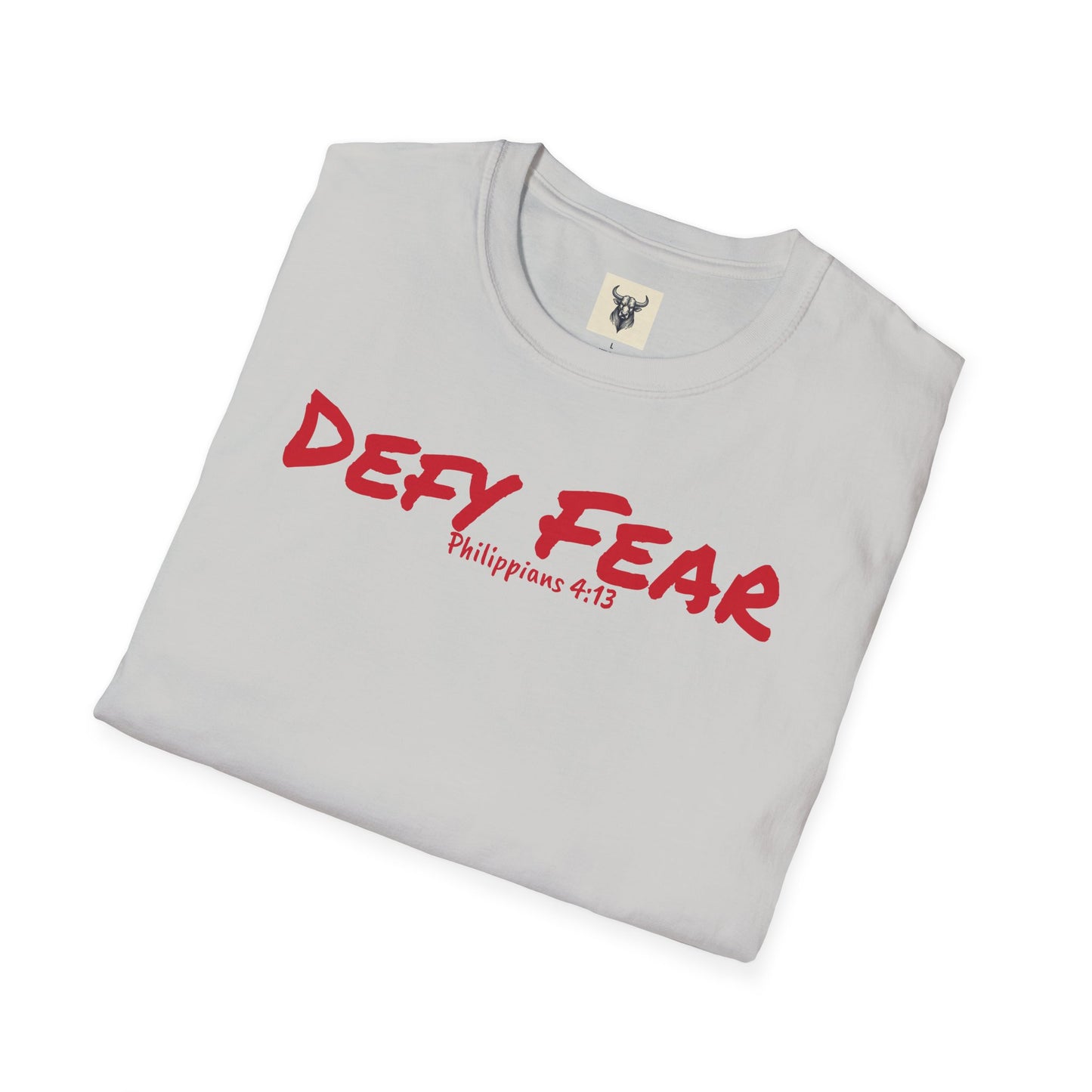 Inspirational Unisex Softstyle T-Shirt - "Defy Fear" Design