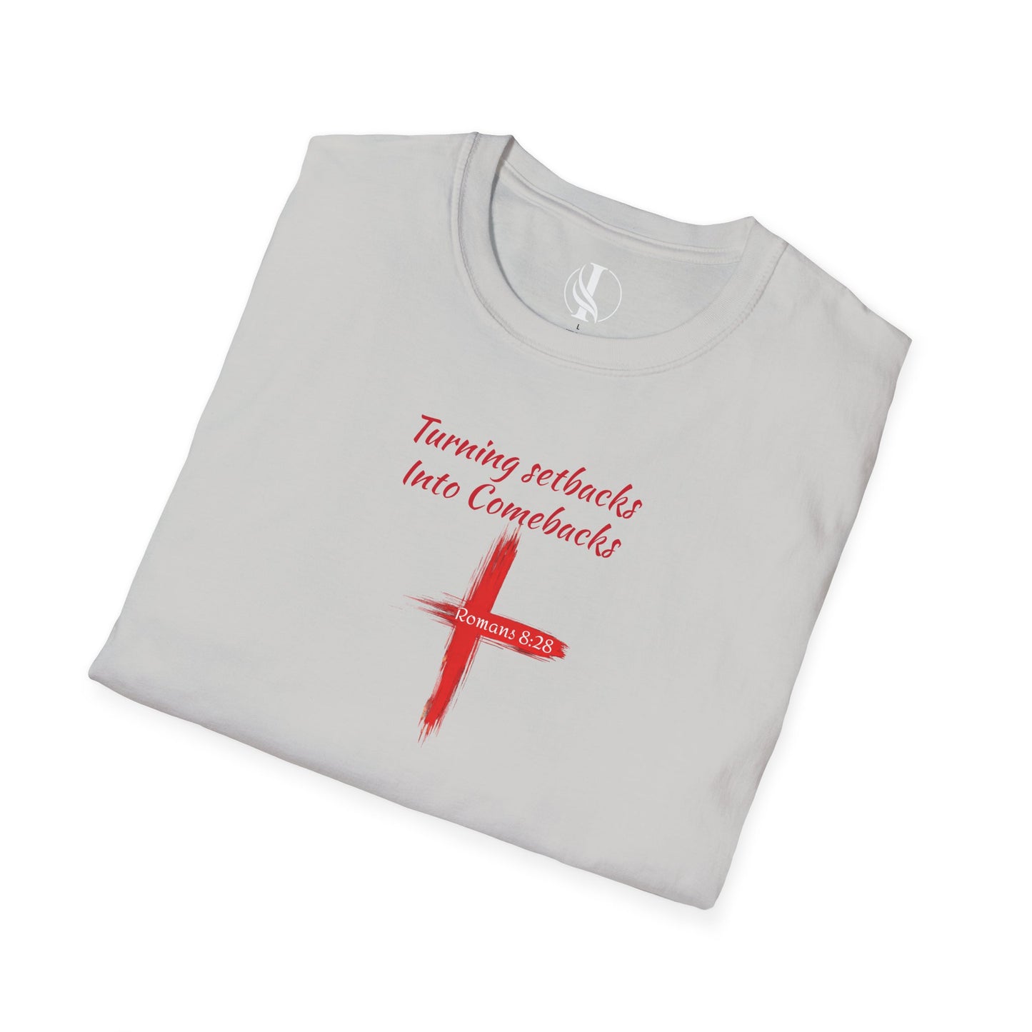 Inspirational Unisex Softstyle T-Shirt - 'Turning Setbacks into Comebacks'