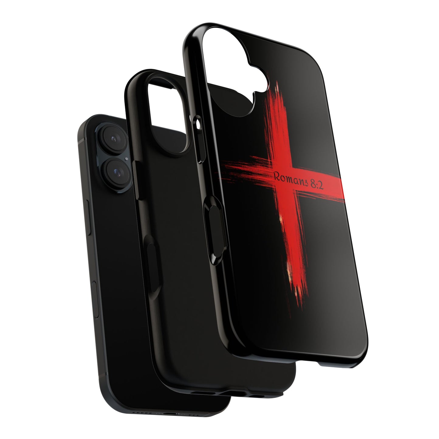 Christianity-Inspired Tough Phone Case, Gift for Brother or Sister, Stylish Religious Phone Cover, Cross Design, Romans 8:2, Unique [...]