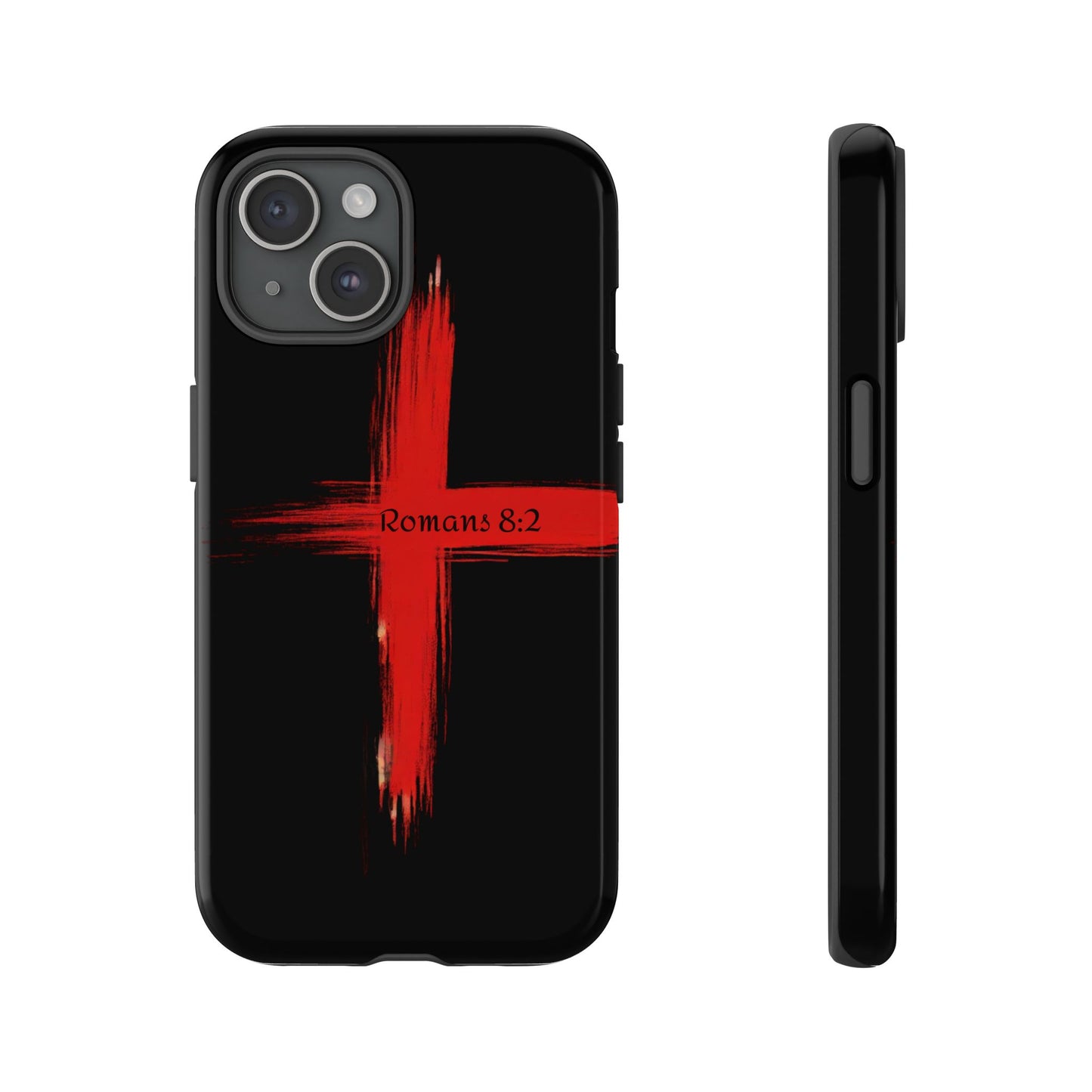 Christianity-Inspired Tough Phone Case, Gift for Brother or Sister, Stylish Religious Phone Cover, Cross Design, Romans 8:2, Unique [...]