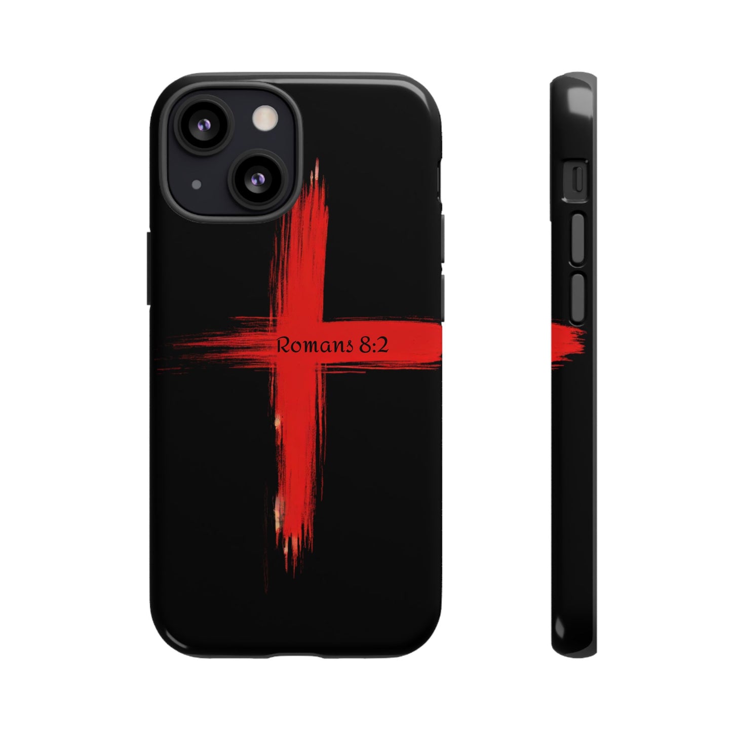 Christianity-Inspired Tough Phone Case, Gift for Brother or Sister, Stylish Religious Phone Cover, Cross Design, Romans 8:2, Unique [...]