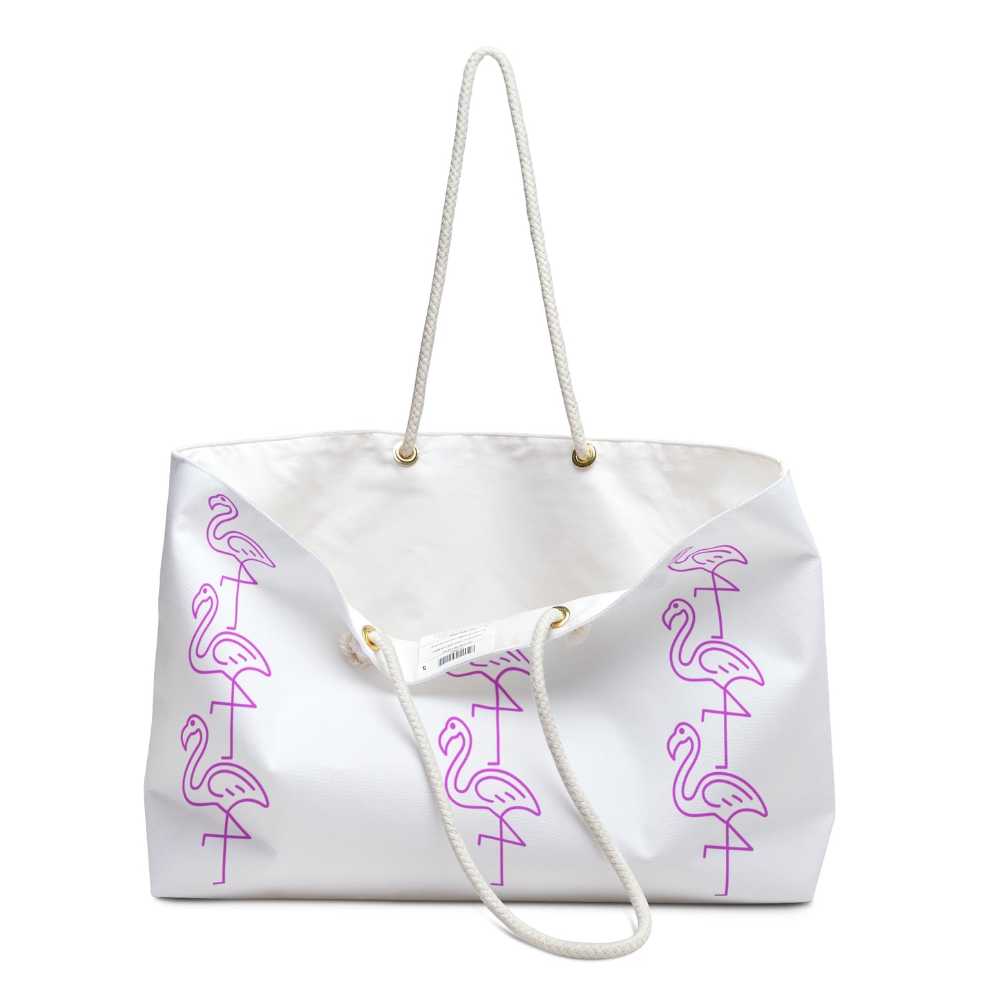 Stylish Weekender Bag with Flamingos & Personalized Bike Design, Ideal for Travel, Gifts, Beach, Sports, and Everyday Use