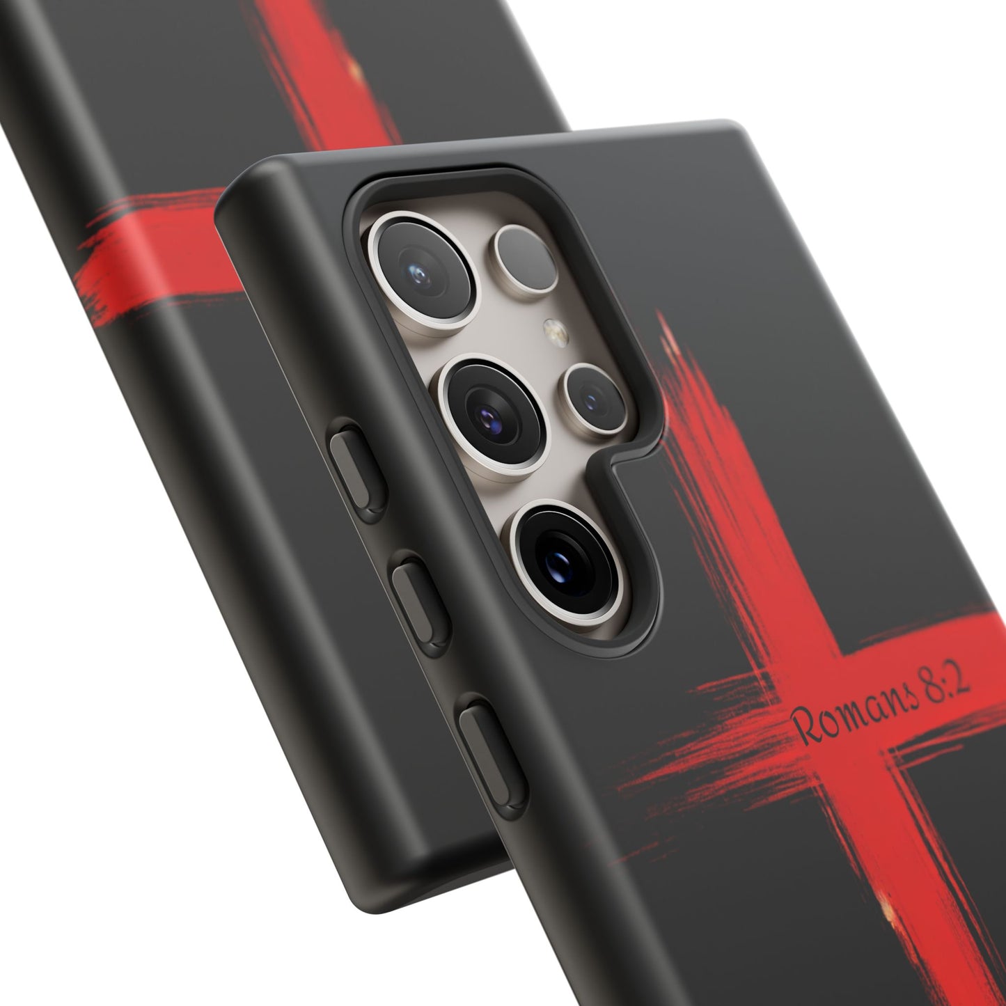 Christianity-Inspired Tough Phone Case, Gift for Brother or Sister, Stylish Religious Phone Cover, Cross Design, Romans 8:2, Unique [...]