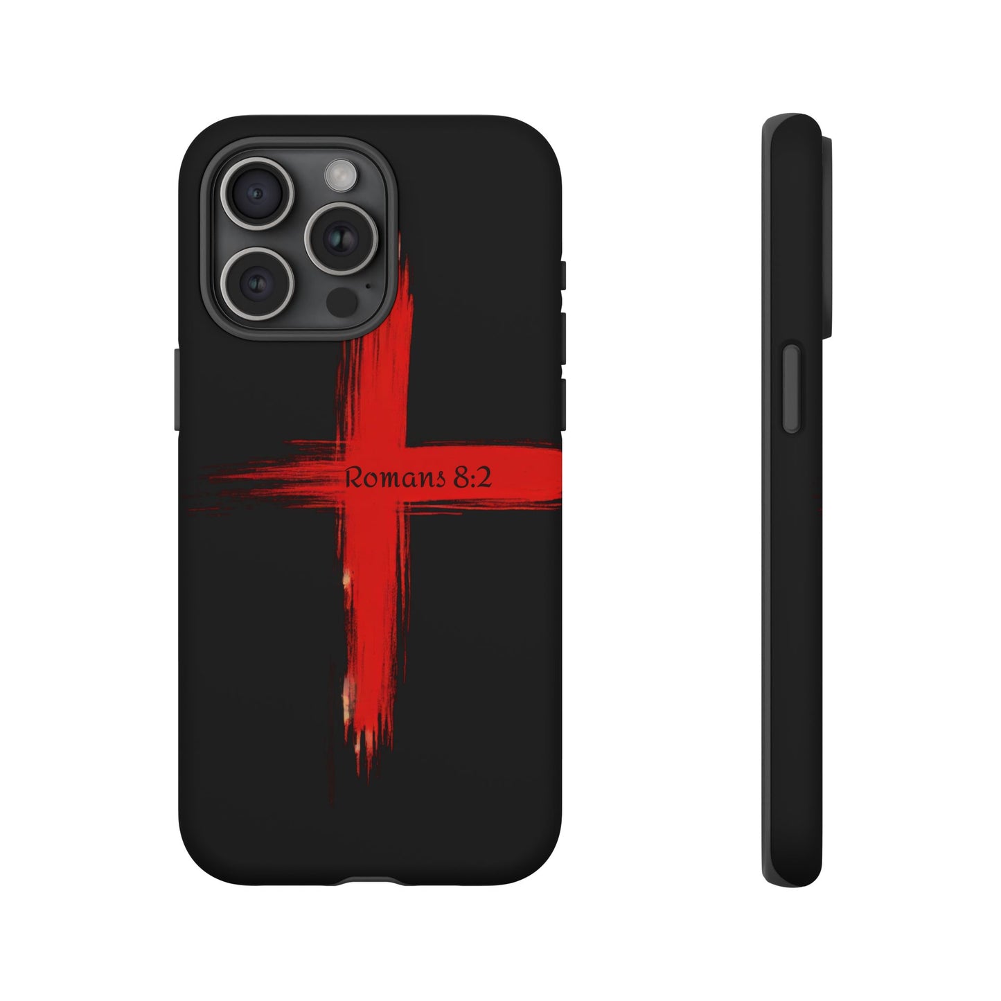 Christianity-Inspired Tough Phone Case, Gift for Brother or Sister, Stylish Religious Phone Cover, Cross Design, Romans 8:2, Unique [...]