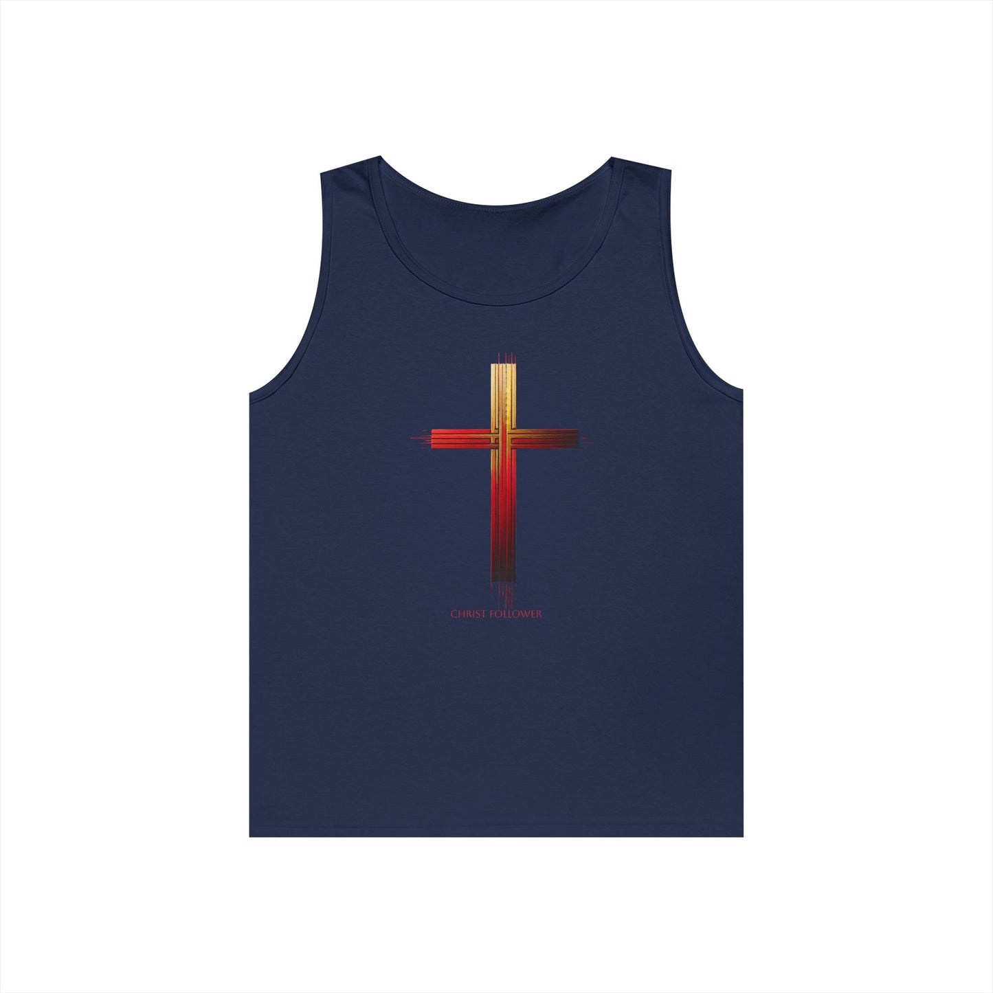 Faith-Inspired Unisex Heavy Cotton Tank Top - Cross Design