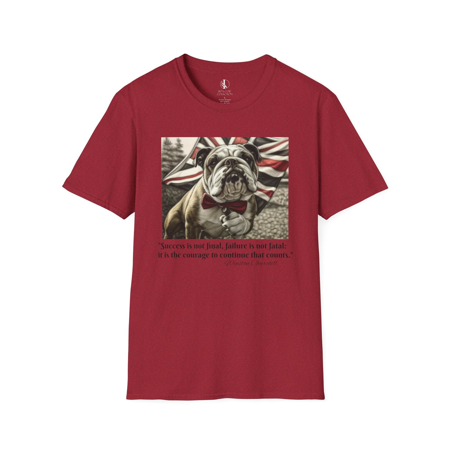 Winston Churchill Bulldog T-Shirt - Softstyle Quote Tee