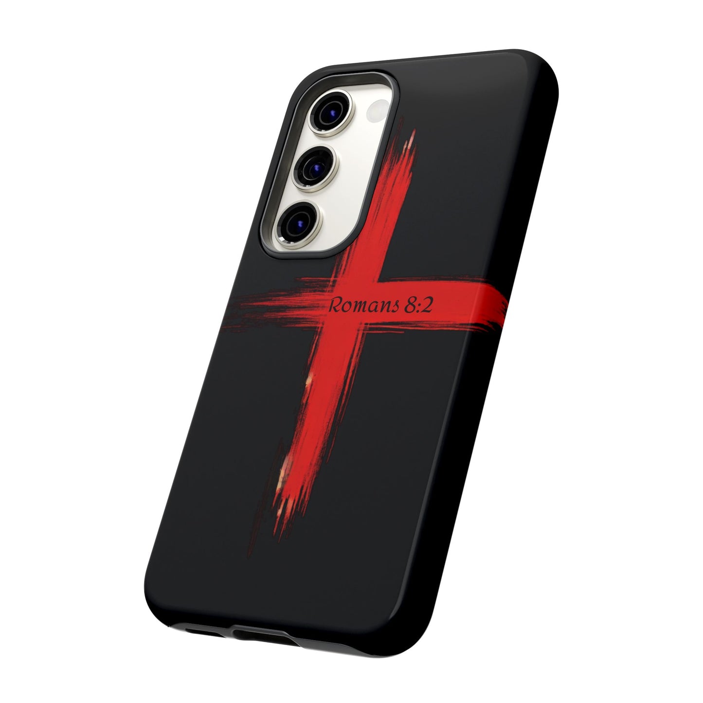 Christianity-Inspired Tough Phone Case, Gift for Brother or Sister, Stylish Religious Phone Cover, Cross Design, Romans 8:2, Unique [...]