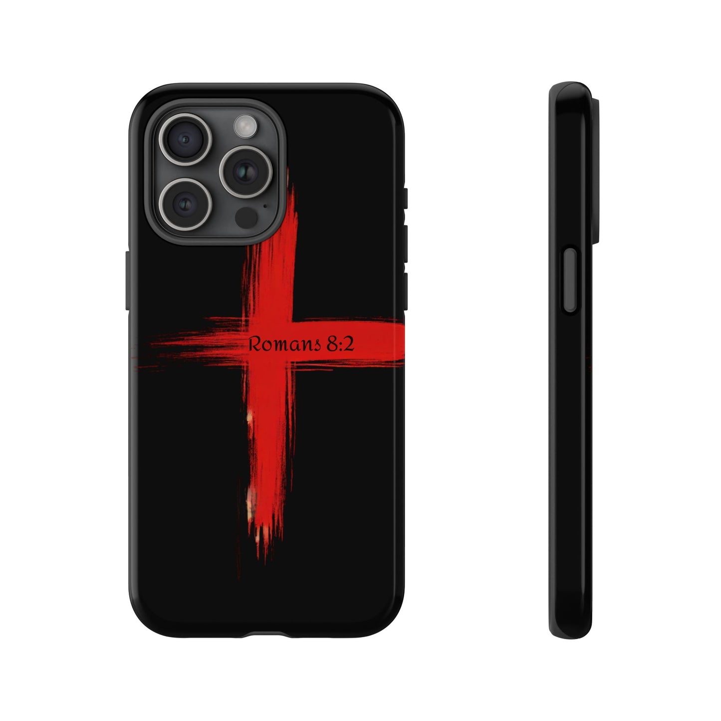 Christianity-Inspired Tough Phone Case, Gift for Brother or Sister, Stylish Religious Phone Cover, Cross Design, Romans 8:2, Unique [...]