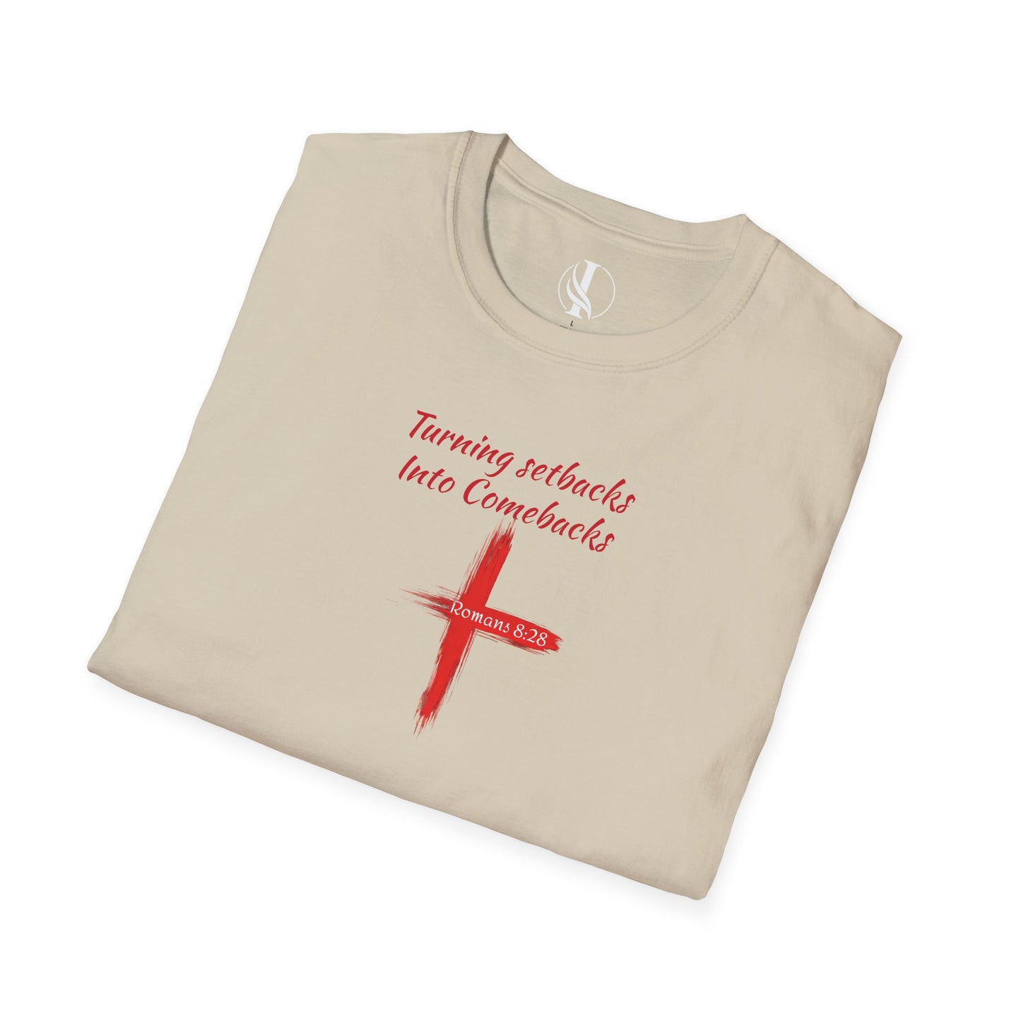 Inspirational Unisex Softstyle T-Shirt - 'Turning Setbacks into Comebacks'