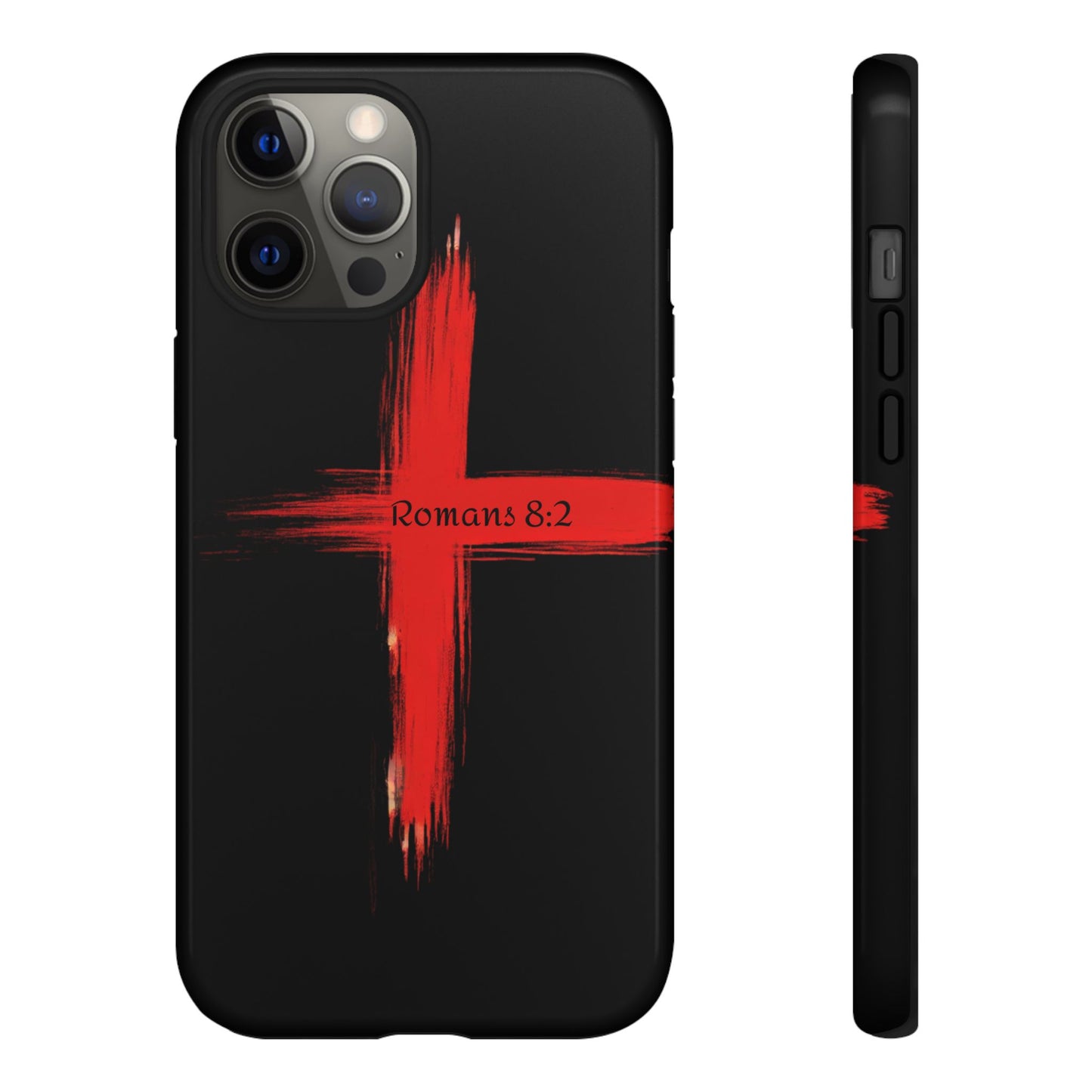 Christianity-Inspired Tough Phone Case, Gift for Brother or Sister, Stylish Religious Phone Cover, Cross Design, Romans 8:2, Unique [...]