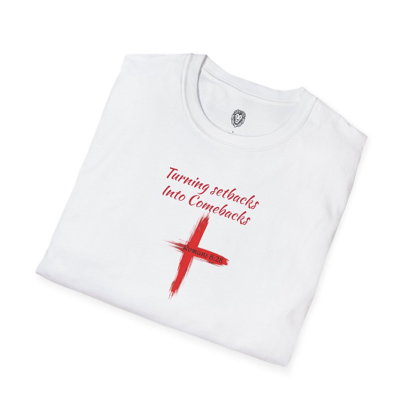 Inspirational Unisex Softstyle T-Shirt - 'Turning Setbacks into Comebacks'