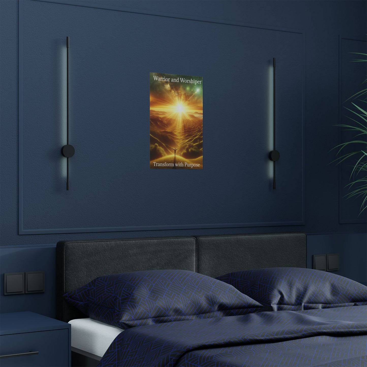 Inspiring Satin Poster - 'Warrior and Worshipper: Transform with Purpose'