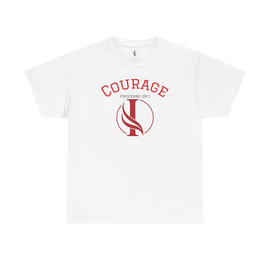 Proverbs Courage Lion Unisex Heavy Cotton Tee
