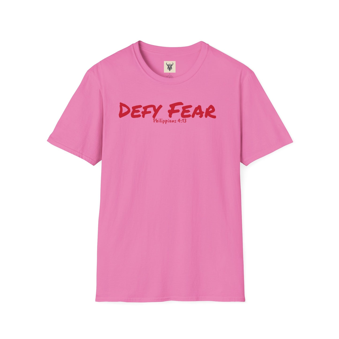 Inspirational Unisex Softstyle T-Shirt - "Defy Fear" Design