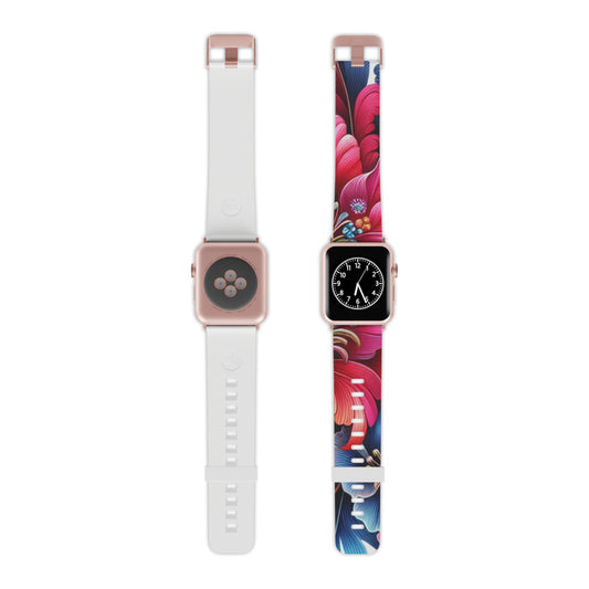 Floral Watch Band for Apple Watch | Vibrant Design, Women’s Accessory, Gift Idea for Her, Fitness Tracker Bracelet, Spring Style