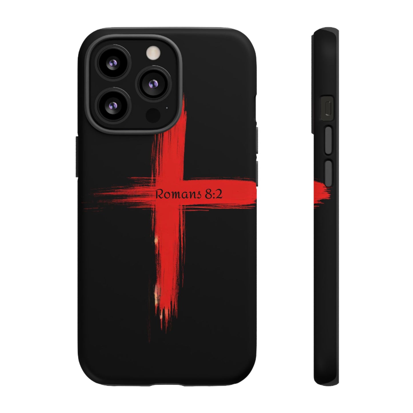 Christianity-Inspired Tough Phone Case, Gift for Brother or Sister, Stylish Religious Phone Cover, Cross Design, Romans 8:2, Unique [...]