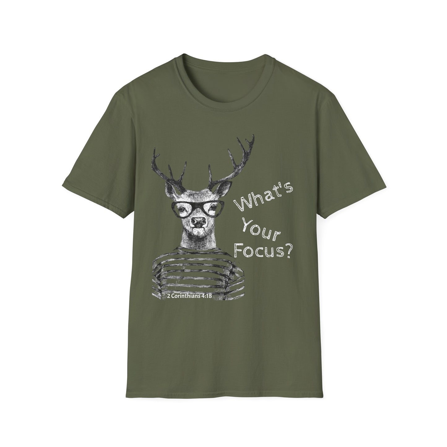 Stag Unisex T-Shirt 'What's Your Focus'