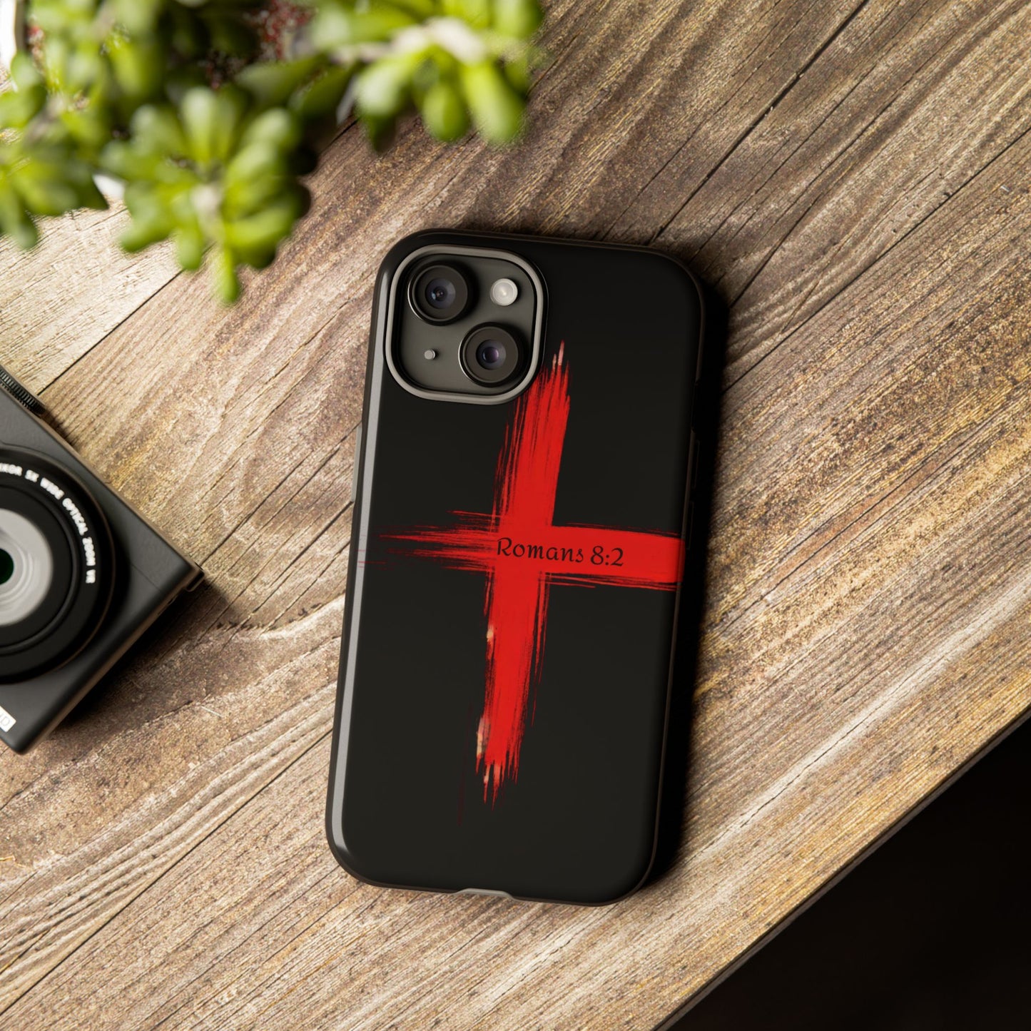 Christianity-Inspired Tough Phone Case, Gift for Brother or Sister, Stylish Religious Phone Cover, Cross Design, Romans 8:2, Unique [...]