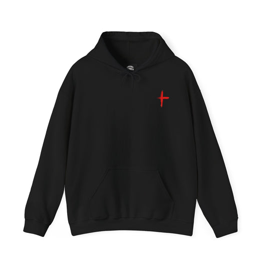 Unisex Heavy Blend Hoodie - Iron Core Collection with Red Cross Design
