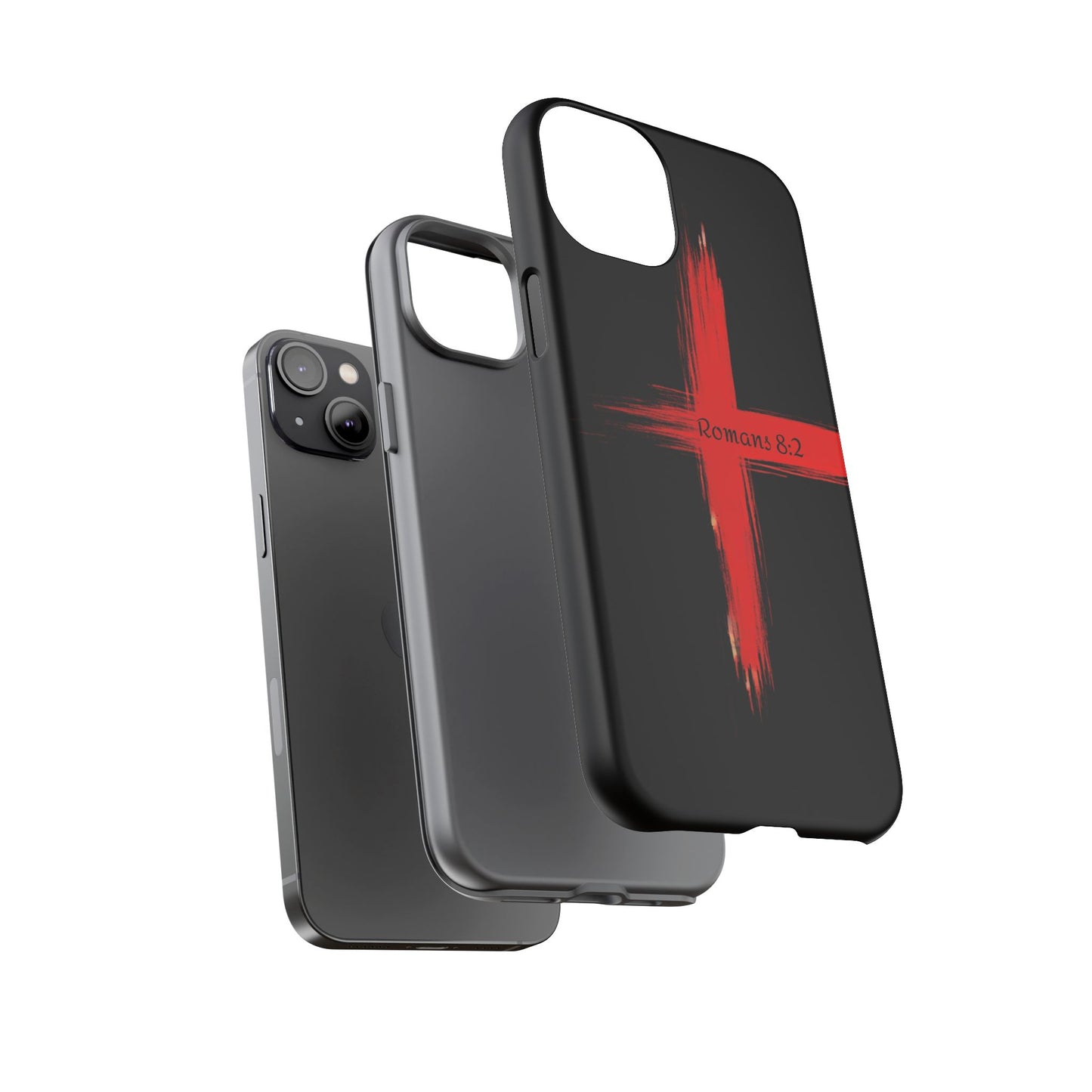 Christianity-Inspired Tough Phone Case, Gift for Brother or Sister, Stylish Religious Phone Cover, Cross Design, Romans 8:2, Unique [...]