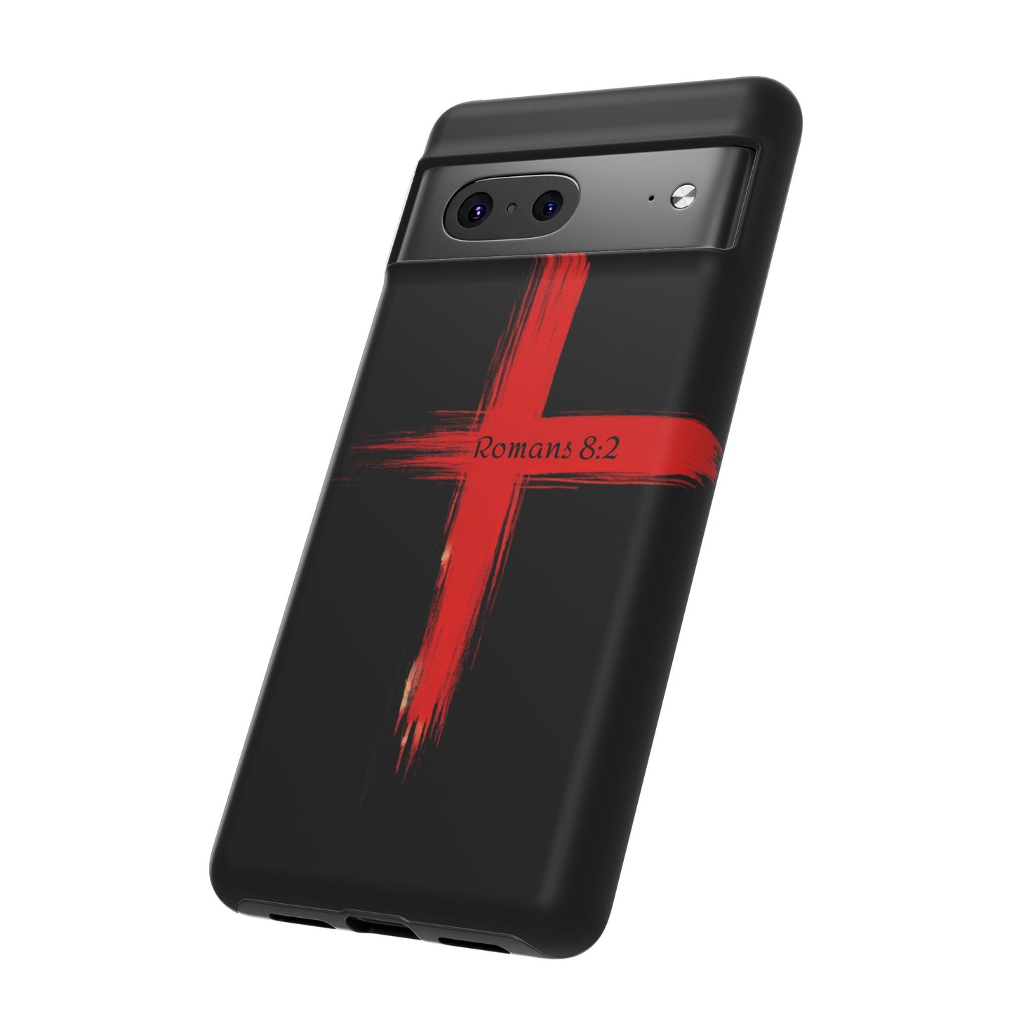 Christianity-Inspired Tough Phone Case, Gift for Brother or Sister, Stylish Religious Phone Cover, Cross Design, Romans 8:2, Unique [...]
