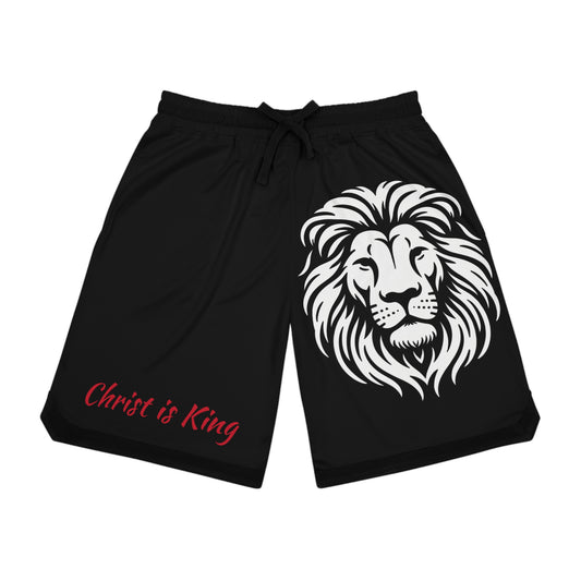 Basketball Rib Shorts with Lion Design, Sportswear, Workout shorts, Casual wear, Active lifestyle, Gift for athletes