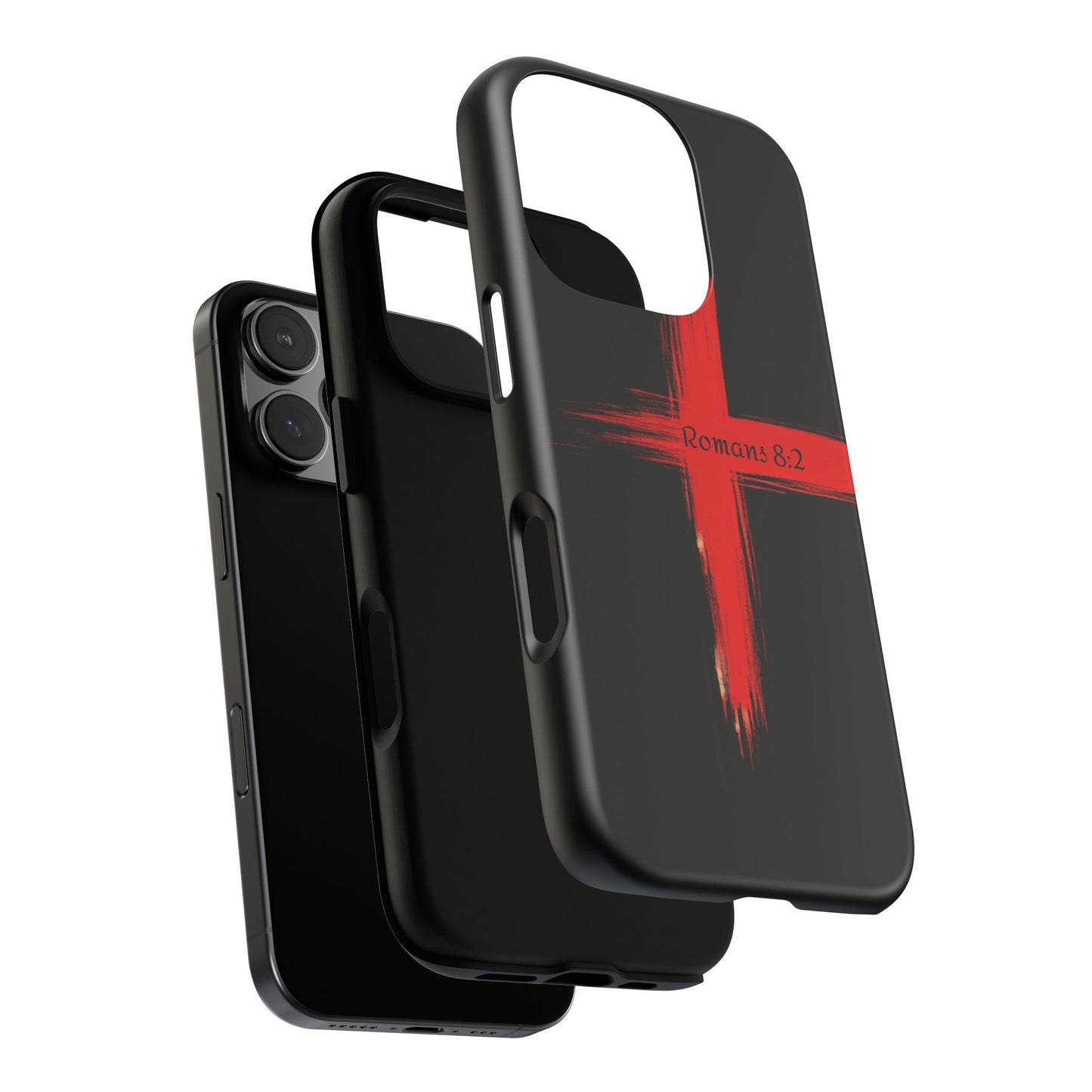 Christianity-Inspired Tough Phone Case, Gift for Brother or Sister, Stylish Religious Phone Cover, Cross Design, Romans 8:2, Unique [...]