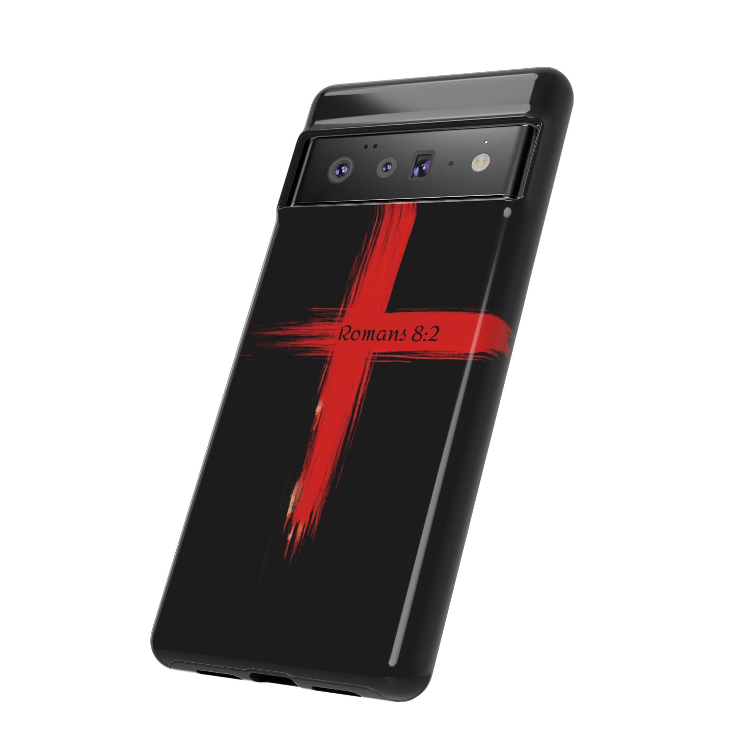 Christianity-Inspired Tough Phone Case, Gift for Brother or Sister, Stylish Religious Phone Cover, Cross Design, Romans 8:2, Unique [...]