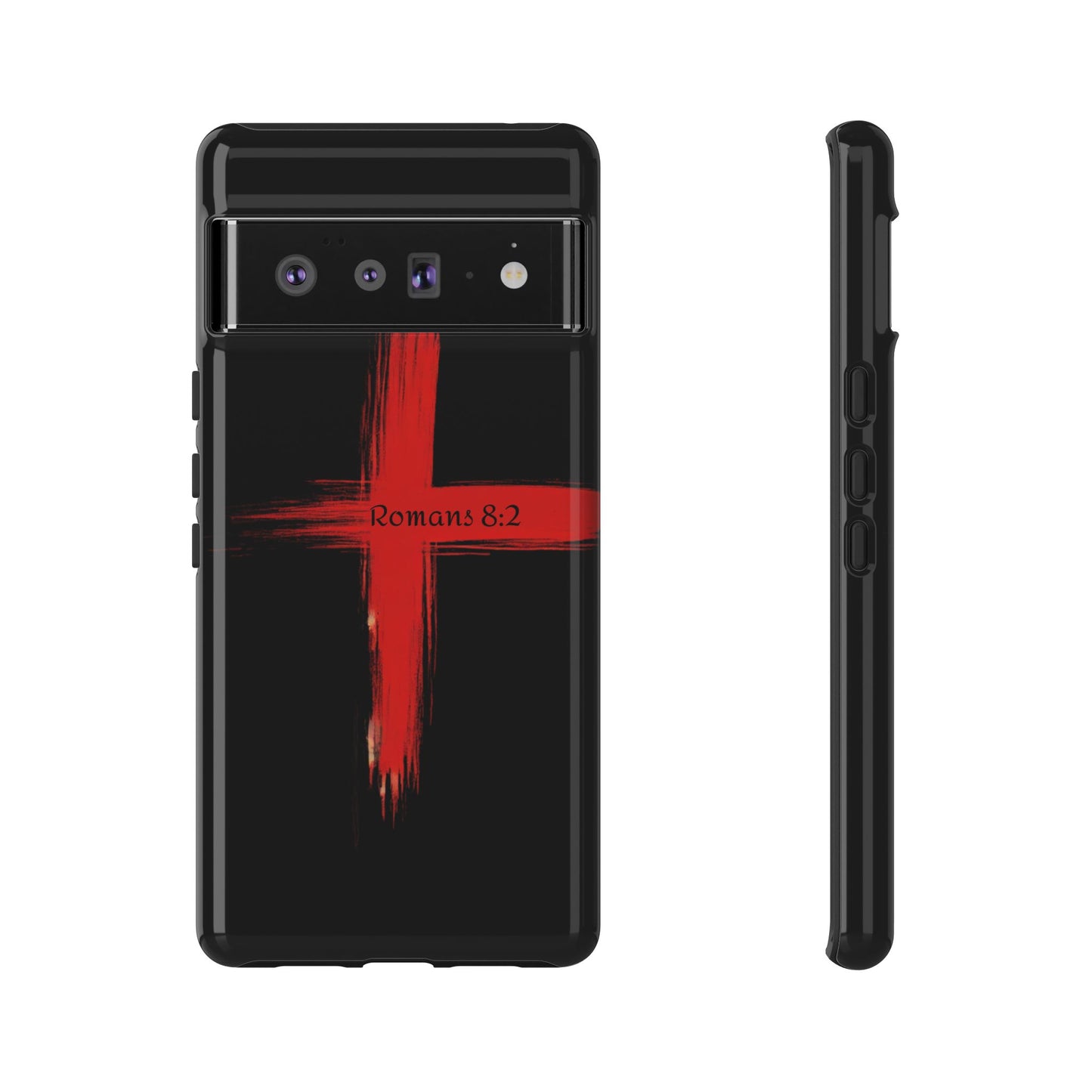 Christianity-Inspired Tough Phone Case, Gift for Brother or Sister, Stylish Religious Phone Cover, Cross Design, Romans 8:2, Unique [...]