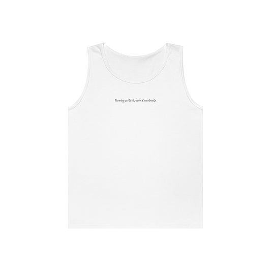 Inspirational Unisex Heavy Cotton Tank Top - "Turning Setbacks Into Comebacks"