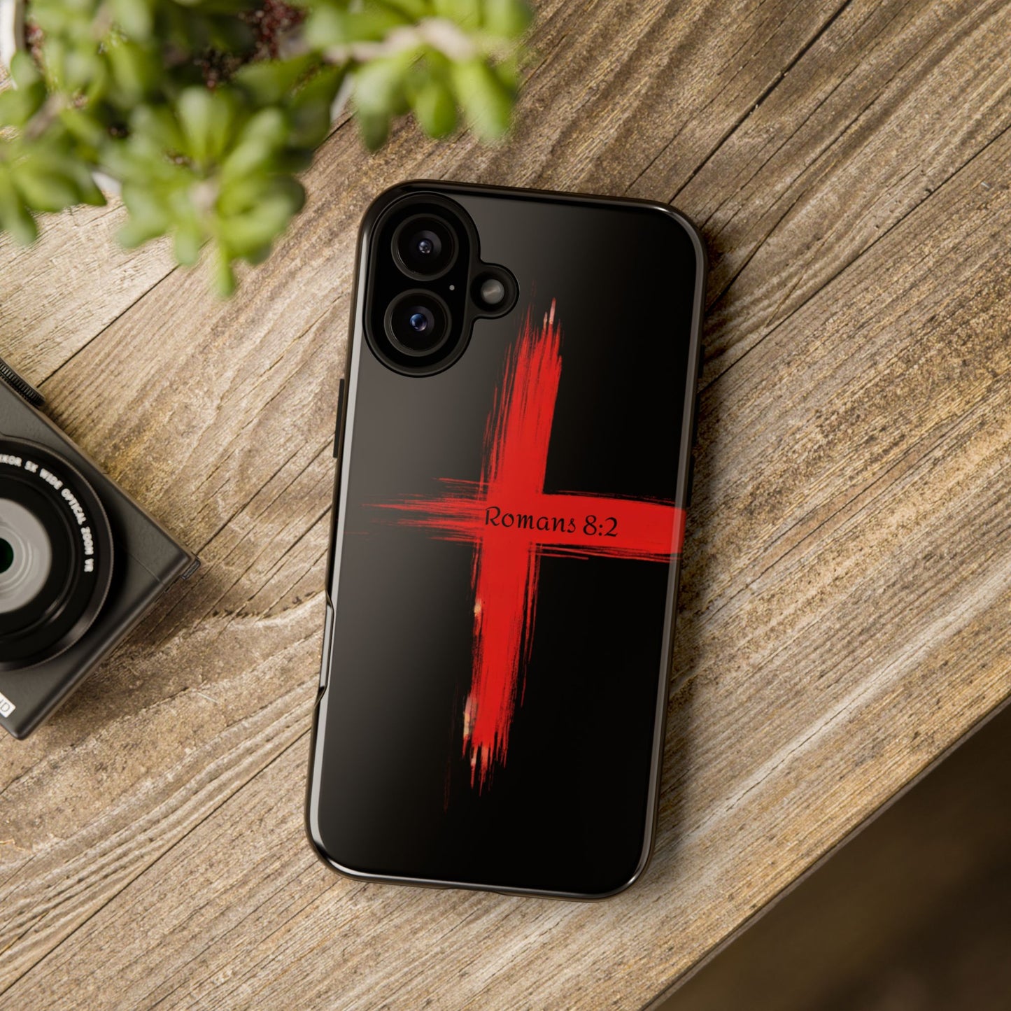 Christianity-Inspired Tough Phone Case, Gift for Brother or Sister, Stylish Religious Phone Cover, Cross Design, Romans 8:2, Unique [...]