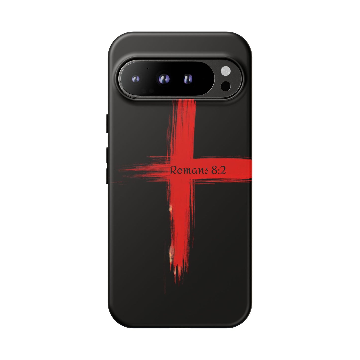 Christianity-Inspired Tough Phone Case, Gift for Brother or Sister, Stylish Religious Phone Cover, Cross Design, Romans 8:2, Unique [...]