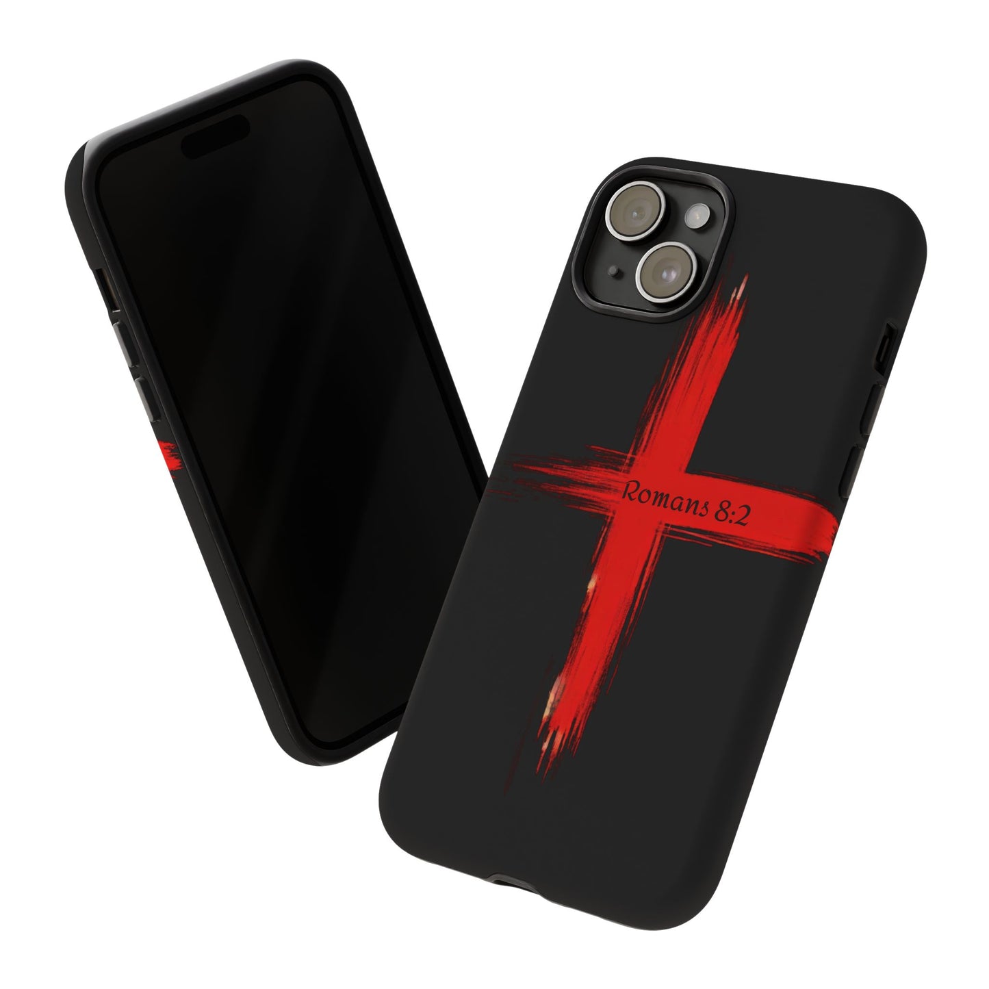 Christianity-Inspired Tough Phone Case, Gift for Brother or Sister, Stylish Religious Phone Cover, Cross Design, Romans 8:2, Unique [...]