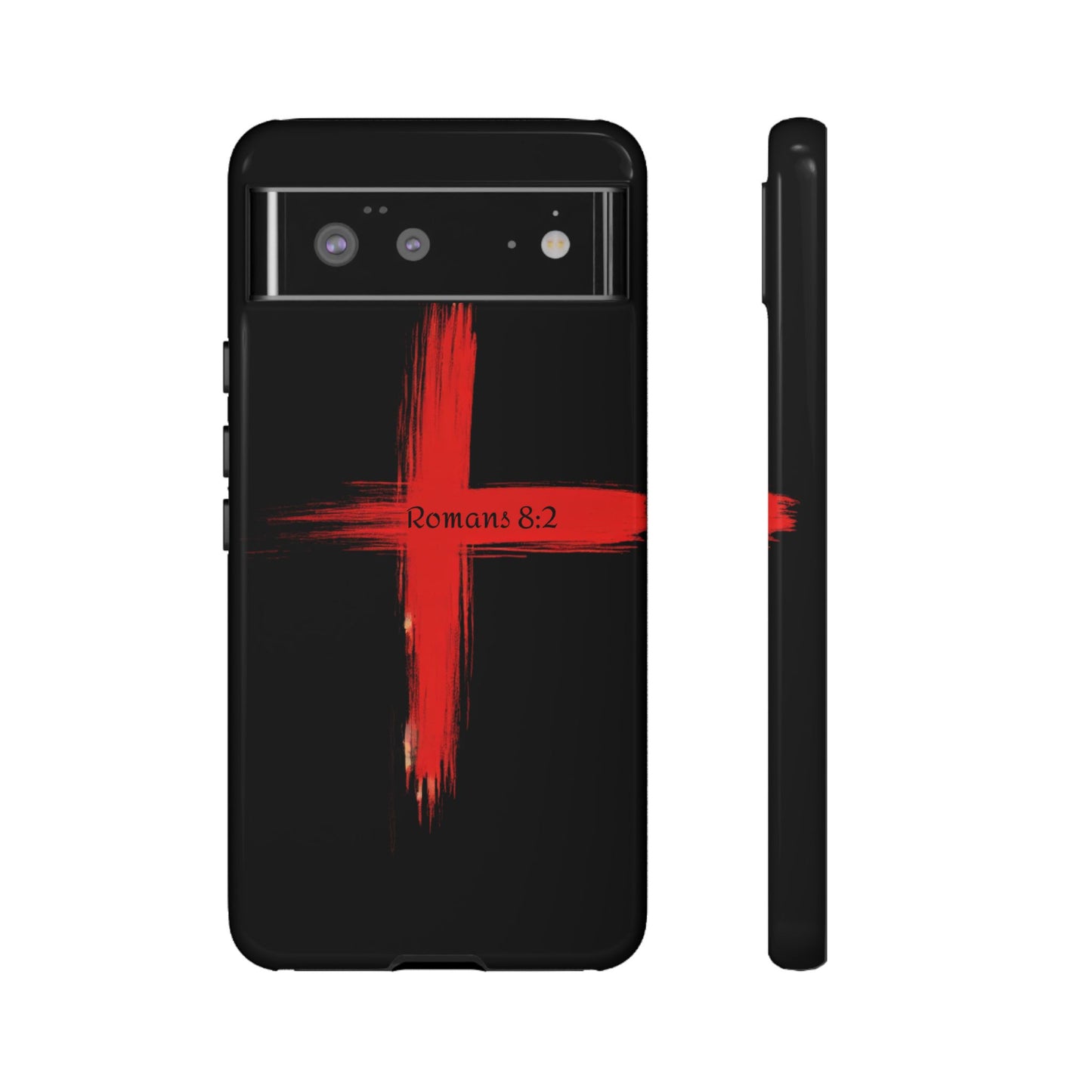 Christianity-Inspired Tough Phone Case, Gift for Brother or Sister, Stylish Religious Phone Cover, Cross Design, Romans 8:2, Unique [...]