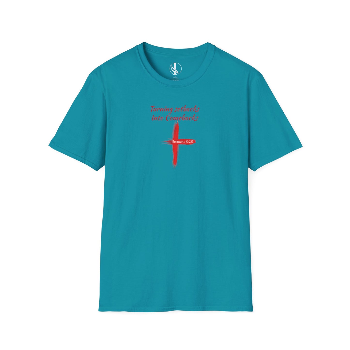 Inspirational Unisex Softstyle T-Shirt - 'Turning Setbacks into Comebacks'