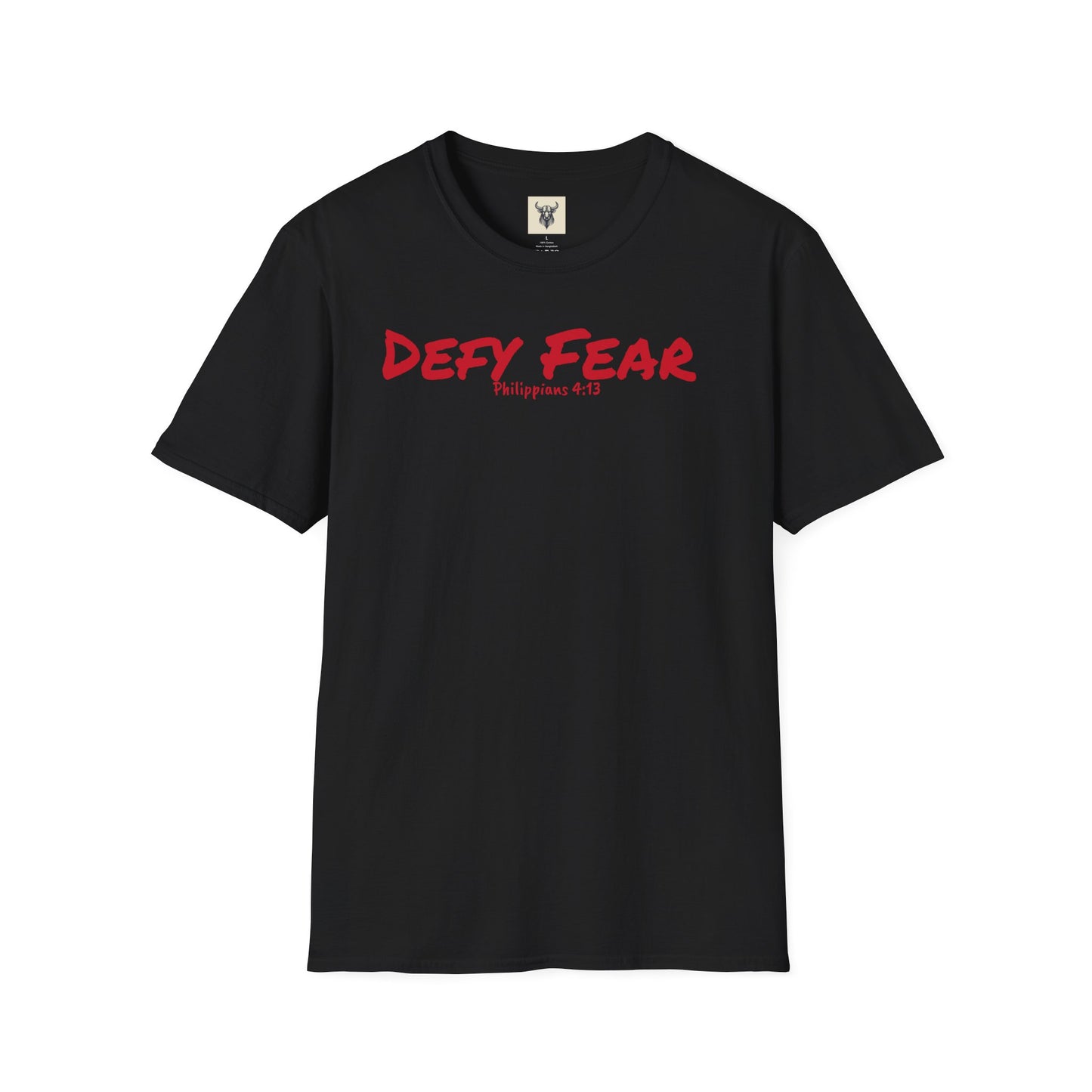 Inspirational Unisex Softstyle T-Shirt - "Defy Fear" Design