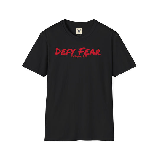Inspirational Unisex Softstyle T-Shirt - "Defy Fear" Design