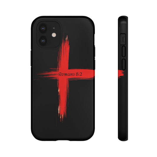 Christianity-Inspired Tough Phone Case, Gift for Brother or Sister, Stylish Religious Phone Cover, Cross Design, Romans 8:2, Unique [...]