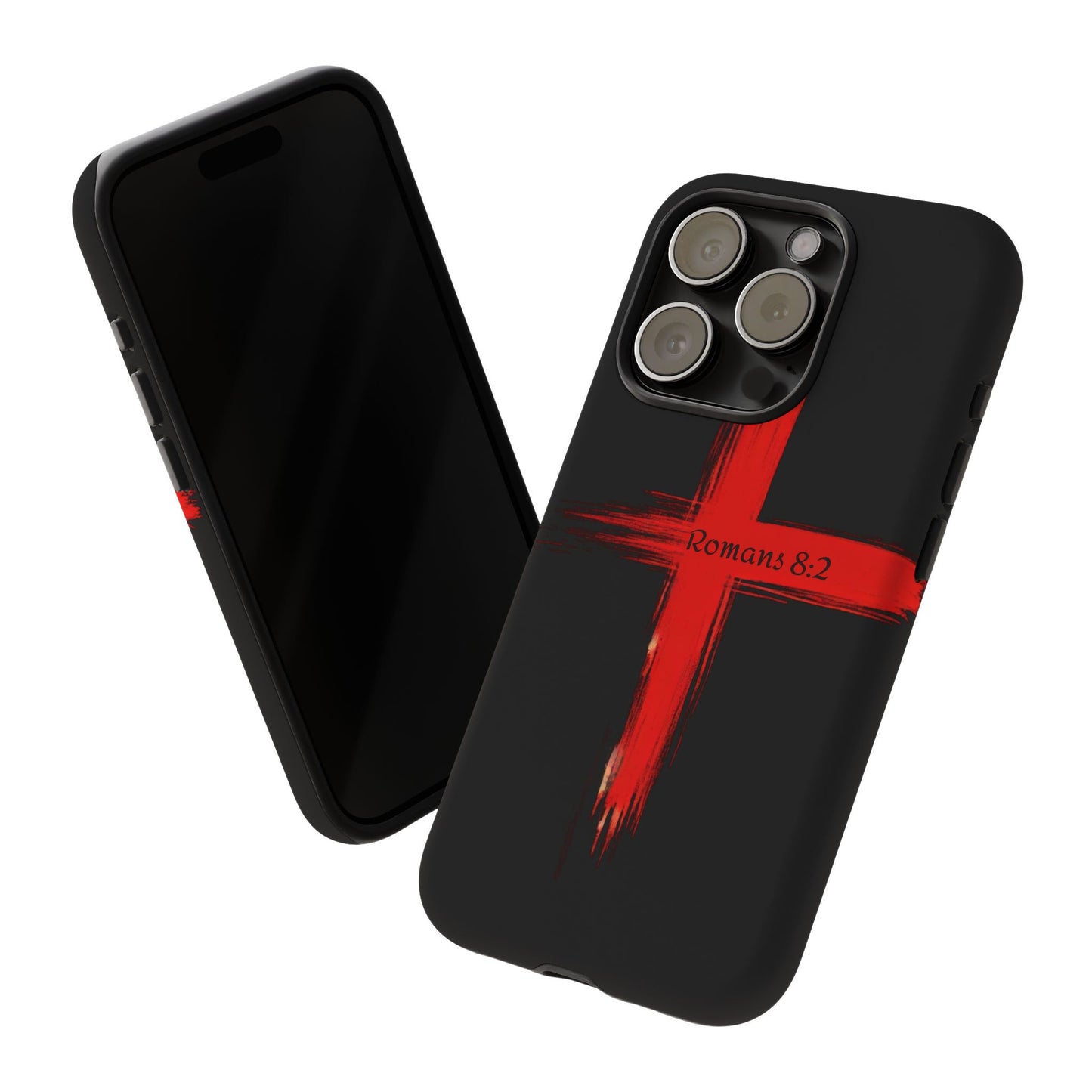 Christianity-Inspired Tough Phone Case, Gift for Brother or Sister, Stylish Religious Phone Cover, Cross Design, Romans 8:2, Unique [...]
