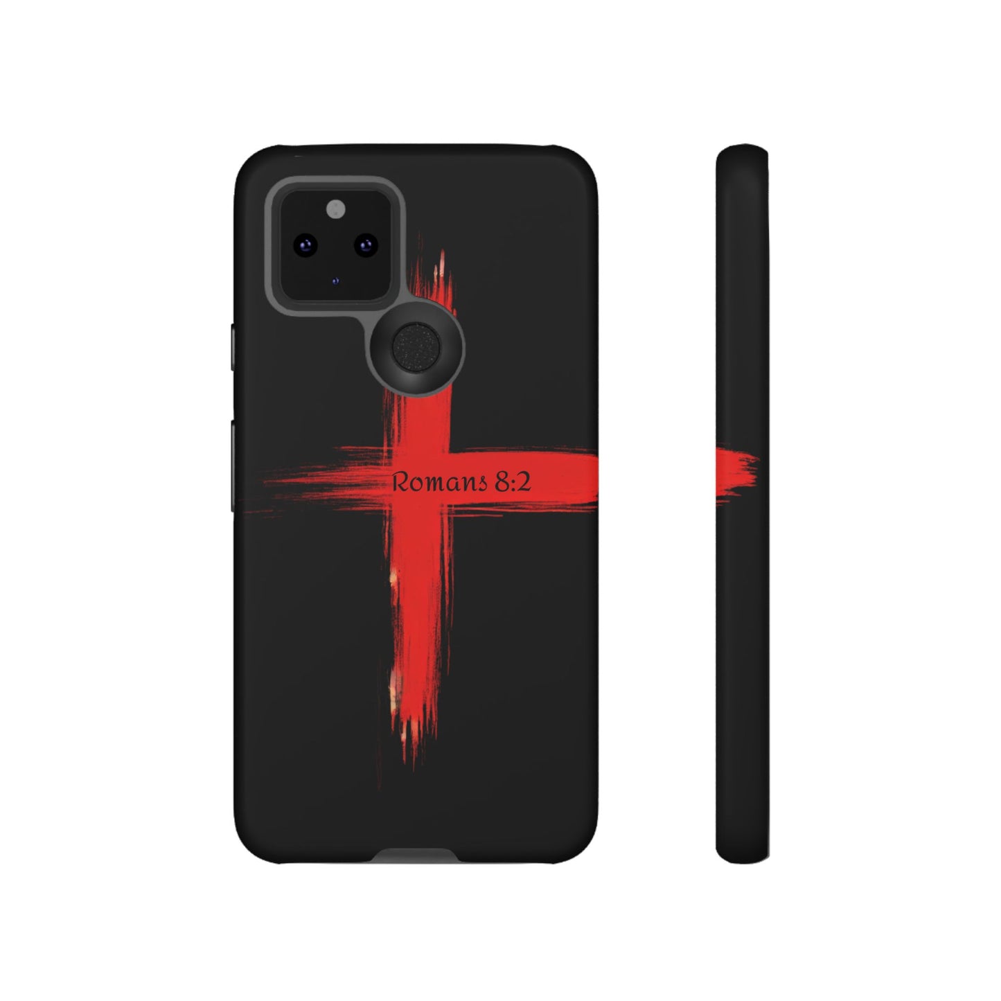 Christianity-Inspired Tough Phone Case, Gift for Brother or Sister, Stylish Religious Phone Cover, Cross Design, Romans 8:2, Unique [...]