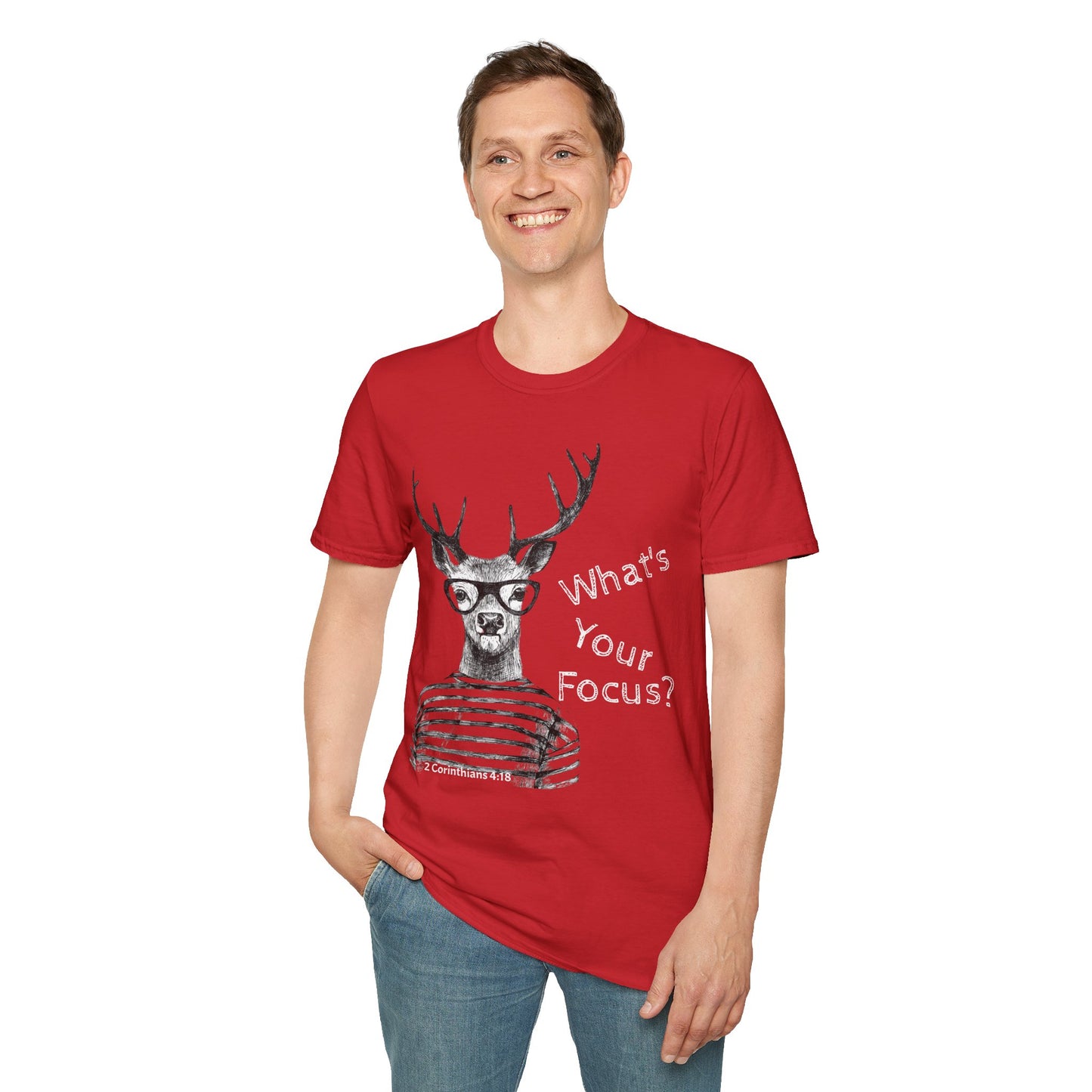 Stag Unisex T-Shirt 'What's Your Focus'